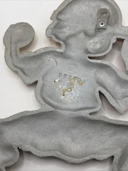 3 pc Vintage SEXTON Aluminum Metal Baseball Player Wall Hanging Plaque set