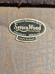 Vintage Syroco Wood Mirrored Shelf