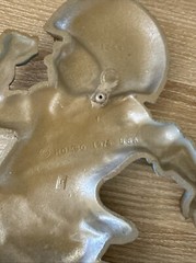 Vintage Homco Sexton 1970s Cast Aluminum Football Set of 3 Wall Hanging Plaques