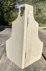 Vintage 1940s French Corner Shelf Wood Folding Ledge Display Stand Scalloped
