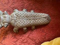 Vintage Cast Aluminum Beetle Bug Boot Jack Shoe Puller Door Stop Scarab 10 1/2
