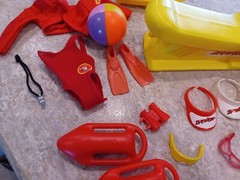 Barbie Baywatch 1968 with jet ski and more