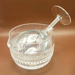Edwardian Irish Hand Cut Crystal Wine Rinsers, Very Unique, Quality Pieces
