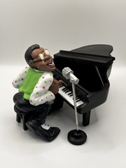 Vintage Jazz Band Ceramic Figurine Set Pianist Singer Guitar Bass Clarinet