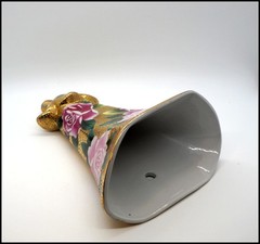 Antique Noritake Wall Pocket Moriage Rose Heavy Gold Gilt Raised Beading 1911