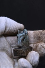 Authentic Ancient Egyptian Antiquities Seth Rare Amulet Necklace Egyptian BC