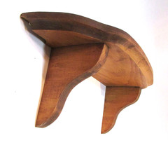 Vintage Traditional Solid Pine Wood Half Circle Round Sconce Wall Shelf 5x6x15.5