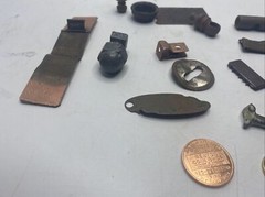 Metal Detector Finds Lot Brass? Copper? Washer Nuts Parts Pieces MK