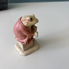Beatrix Potter JEREMY FISHER ON TIN Border Fine Arts Resin 1991 Britain n/bx