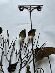 Vtg 1974 ENESCO Imports 3D Metal Wall Decor Art Sculpture Cafe Bar Theme