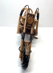 Vtg Wooden Handcrafted Motorcycle Harley Davidson Style ? 6 1/2 Inches High