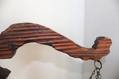 Hand-Carved Wooden Scales of Justice Balance Scale | Rustic Folk Art Decor