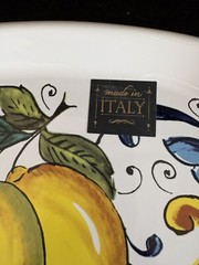 Nova Deruta Limone Medium Serving Appetizer Plate Tray 11.5”x7.25” Italian NWT