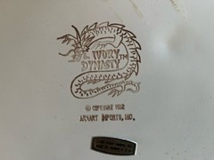 Vintage Resin Dynasty Relief Carved Tray Decor Arnart Imports 1982 11″x13