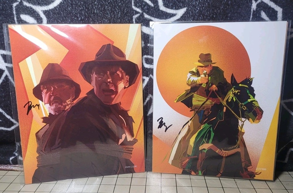 BAM! BOX INDIANA JONES Bundle 2 Signed by Artist Prints – Sean Connery -Limited
