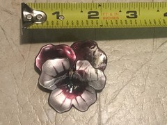 David Andersen Sterling Silver Enamel Brooch Purple 925 Norway 19 Gram Vintage