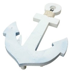 1PC New Anchor Maritime Decoration Wood Wall Hanging Hook Ship Sailboat Gift US