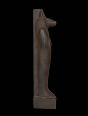 Ancient Egyptian God Anubis Ushabti Statue Mummiform Jackal Deity Stone Figurine