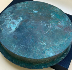 Islamic Seljuk Leaded Copper Etched Dish incised a Kufic inscription