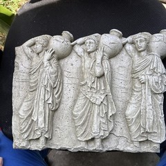 Greek Pla/ster (plastic) Relief Frieze Roman times sculptures toga Decor 15×11”!