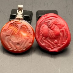 Beautiful Near Eastern Natural Old Carnelian Agate Intaglio Seal Cabochan Amulet