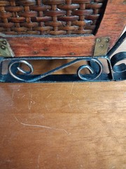 VINTAGE RUSTIC SLEIGH METAL TWIGS WOOD,DECORATIVE ITEM,HEAVY,STUDY