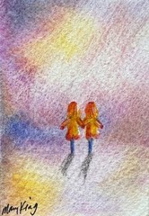 Watercolor ACEO Original Painting by Mary King – Together