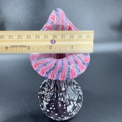 Vintage Hand Blown Art Glass Vase Jack In Pulpit Hand Made Studio Glass Vase VTG