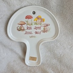 Vintage Weiss Mushroom Kitchen Decor Wall Plaque Hand Painted Brazil 1980 Kitchy