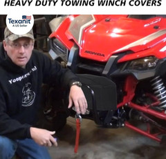 Winch Cover,Heavy Duty Uv-Resistant Waterproof Winch Protective Cover with Draws