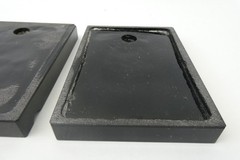 Black Glass Unusual Desk Accessory Unknown Base Onyx Displays Trophy Bases