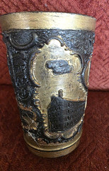 Rare ca. 1901 Souvenir Glasgow International Exhibition Qing Mark Metal Cup