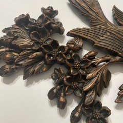 Vintage Dart Coppercraft Guild 1967 Birds & Dogwood Floral Wall Art Decor Set 2