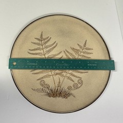 Vtg Weiningen Keramik Switzerland Hand-painted Fern Plant Collectors Plate 11.75