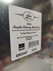 Hallmark Kiddie Car Classics 1943 Aviator Coloring Book Cover Tin Sign Wall Deco