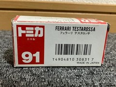 Tomica Ferrari Testarossa Japan No.91 Clear Case Age-Related Wear