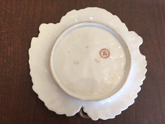 Antique Theodore Haviland HANDPAINTED Sculptural Leaf Plate