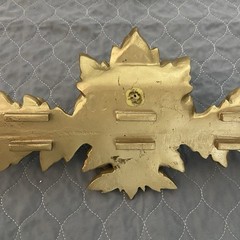Vintage Pair Gilded Gold Carved Molded Wall Pediments Swags Heavy Floral Flowers