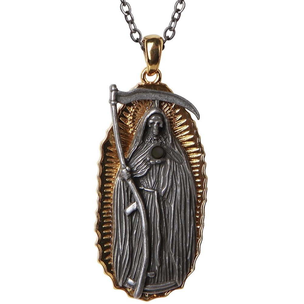 Pacific Giftware Santa Muerte Necklace Mexican Folklore Saint of Holy Death