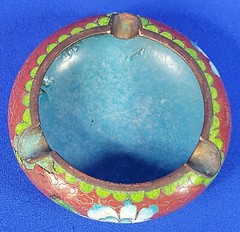 Cloisonné Enamel on Brass Ashtray