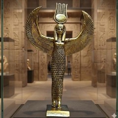 Winged Goddess Isis Statue Egyptian Divine Mother Sculpture Antiques BC