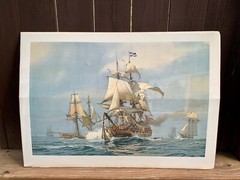 Vintage 1977 Unframed Carl G. Evers Maritime Sailing Masted Ship Prints 29”x20.5