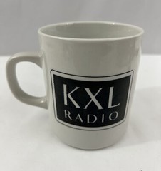 KXL Radio Off White & Black Ceramic 10 oz Coffee Tea Mug EVC