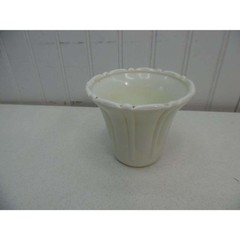 Vintage Akro Agate “Ribs & Flutes” Uranium Glass Planter!