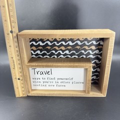 Primitives By Kathy Folk Art Sign Travel Find Yourself Wood Lancaster 2000 VTG