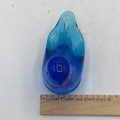 Hand Blown Art Glass Bluebird Of Happiness Signed By Leo Ward