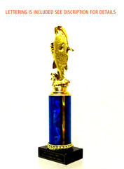 LARGE MOUTH STANDING BASS, FISHING TROPHY, BASS TROPHY 9 COLORS