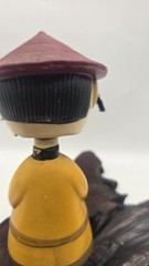 Vintage 1950’s CDGC Asian Female Bobblehead Red Hat Yellow Cloting Japan *read