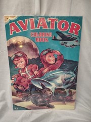 Hallmark Kiddie Car Classics 1943 Aviator Coloring Book Cover Tin Sign Wall Deco