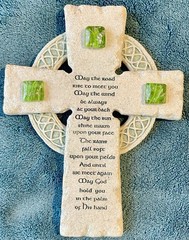 FAITH STONES CELTIC CROSS WITH TRADITIONAL IRISH BLESSING BY ROMAN, INC.